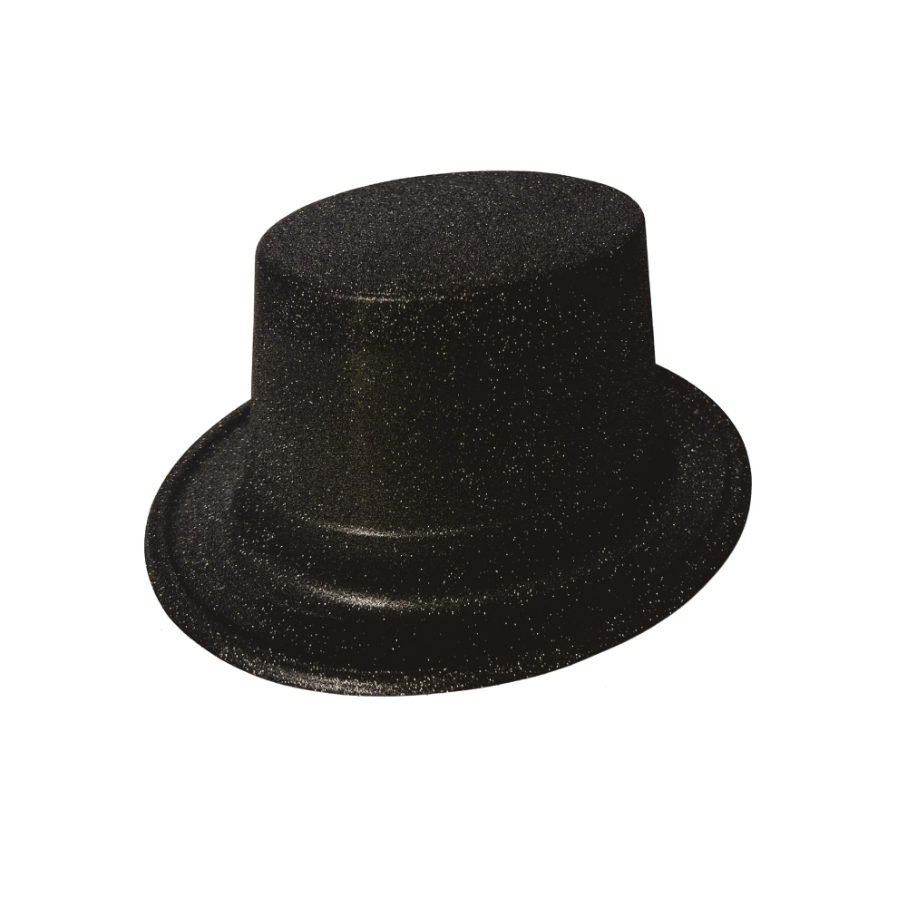 Palarie party negru, cu sclipici, PPQT8252