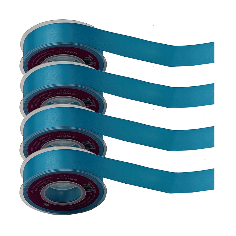 Panglica Satin albastru, 23 m x 2.5 cm, QT9834