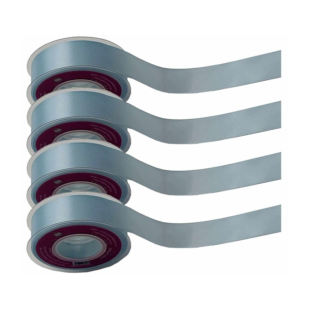 Panglica Satin albastru, 23 m x 2.5 cm, QT9842