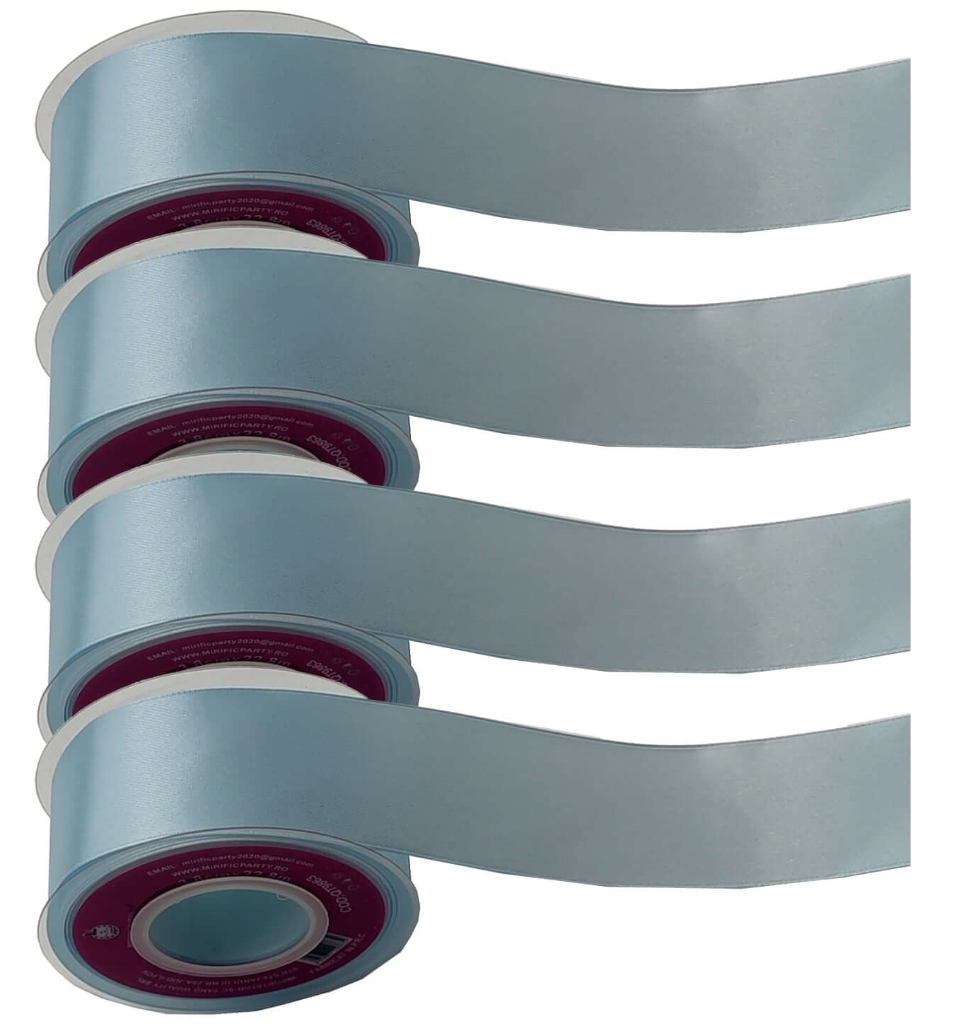 Panglica Satin albastru, 23 m x 3.8 cm, QT9863