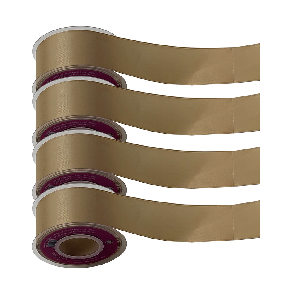 Panglica Satin auriu, 23 m x 3.8 cm, QT9864