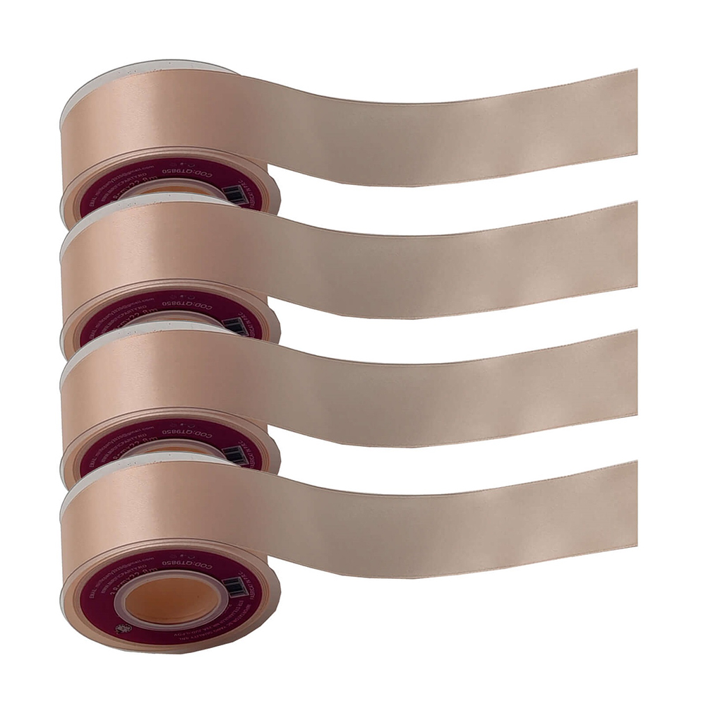 Panglica Satin bej, 23 m x 3.8 cm, QT9850