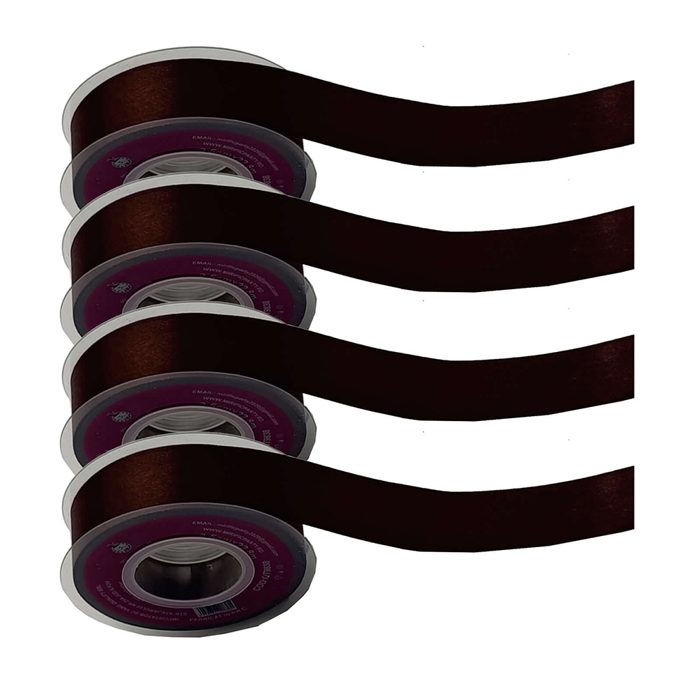 Panglica Satin maro, 23 m x 2.5 cm, QT9838