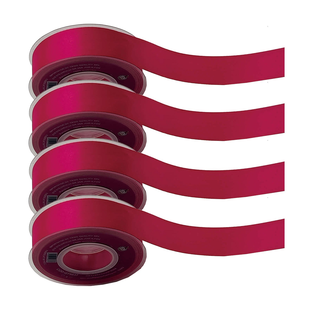 Panglica Satin magenta, 23 m x 2.5 cm, QT9837