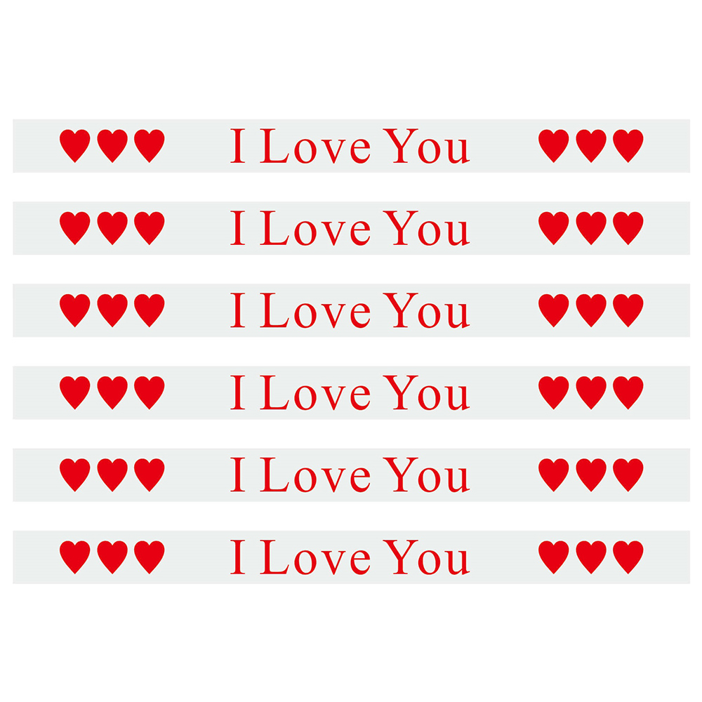Panglica cadou rosu, 45 m x 10 mm, I love you, QT9916