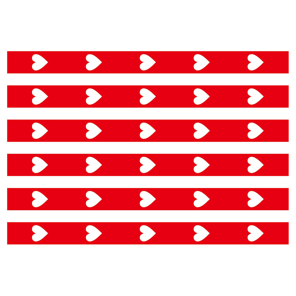 Panglica cadou rosu, 45 m x 10 mm, inima, QT9917