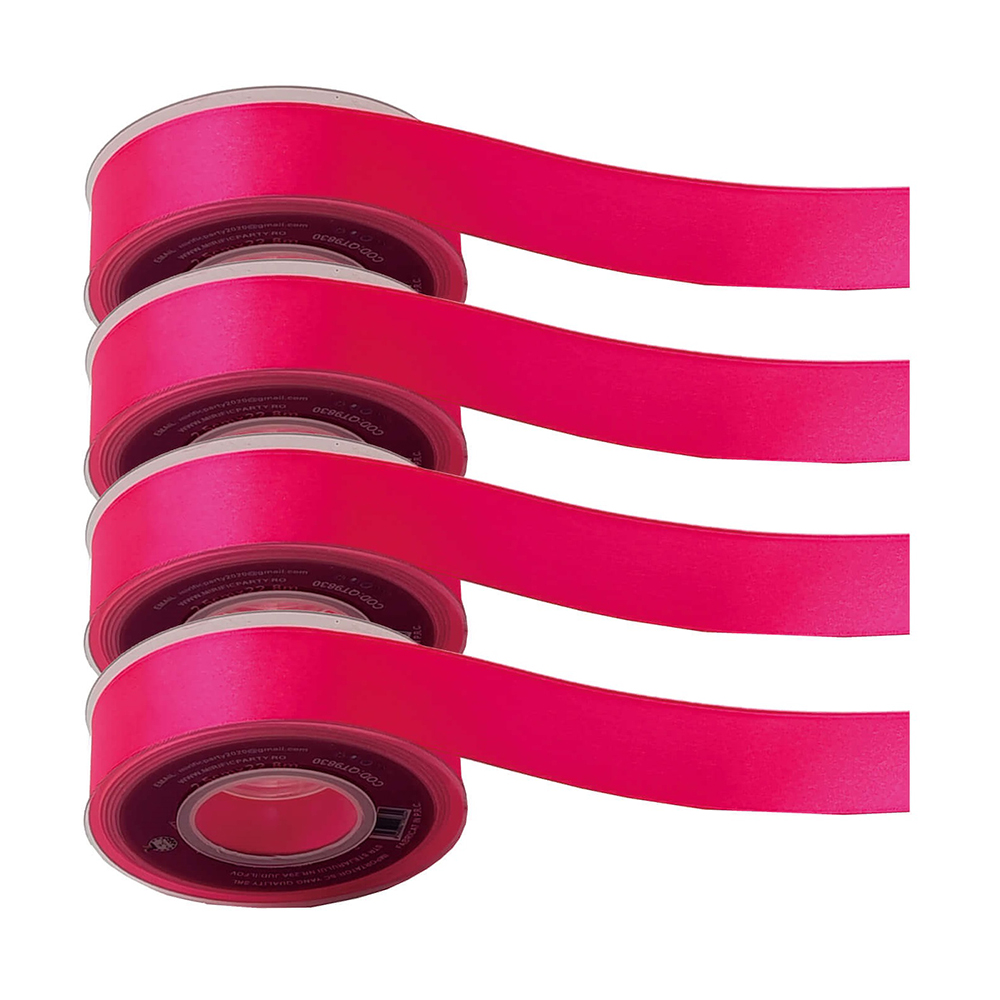Panglica Satin roz, 23 m x 2.5 cm, QT9830