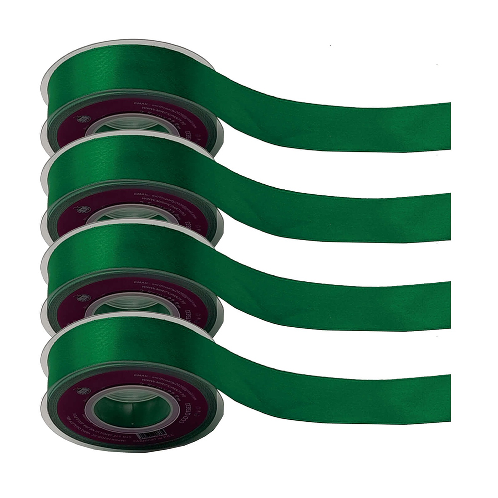 Panglica Satin verde, 23 m x 2.5 cm, QT9833