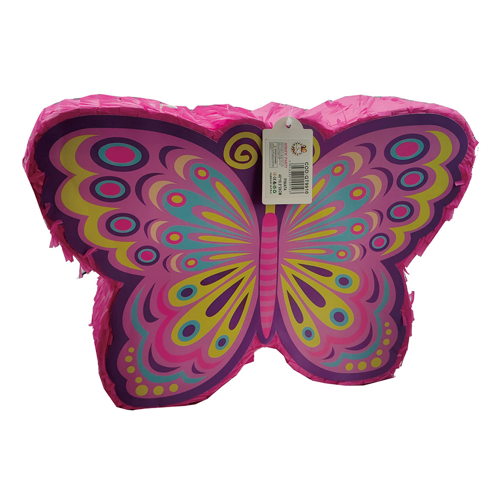Piniata multicolor, 40x28x10.5 cm, fluture, QT9910