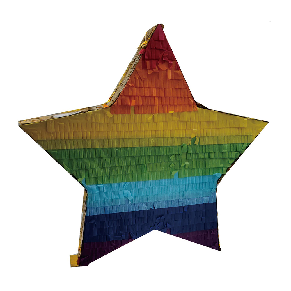 Piniata multicolor, 49x47x8 cm, stea, QT9911