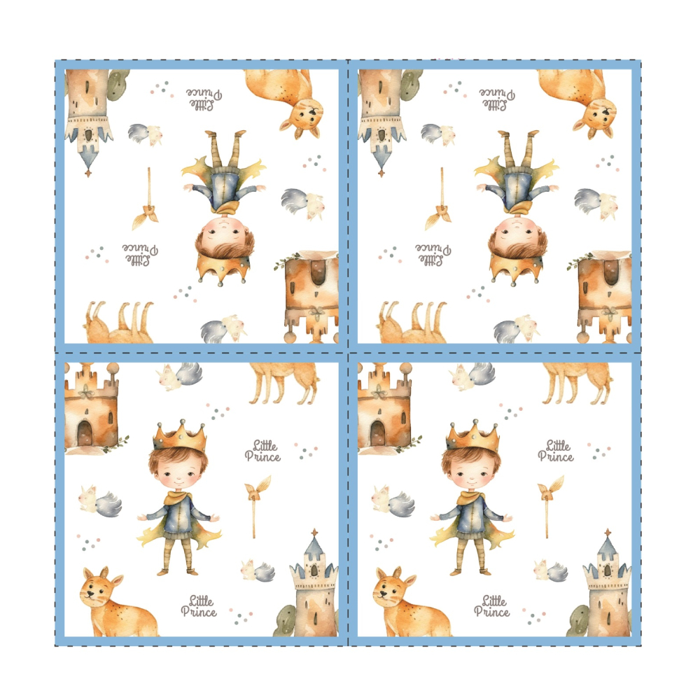 Servetele tort alb, albastru, 33x33 cm, little prince, PPPZ7367