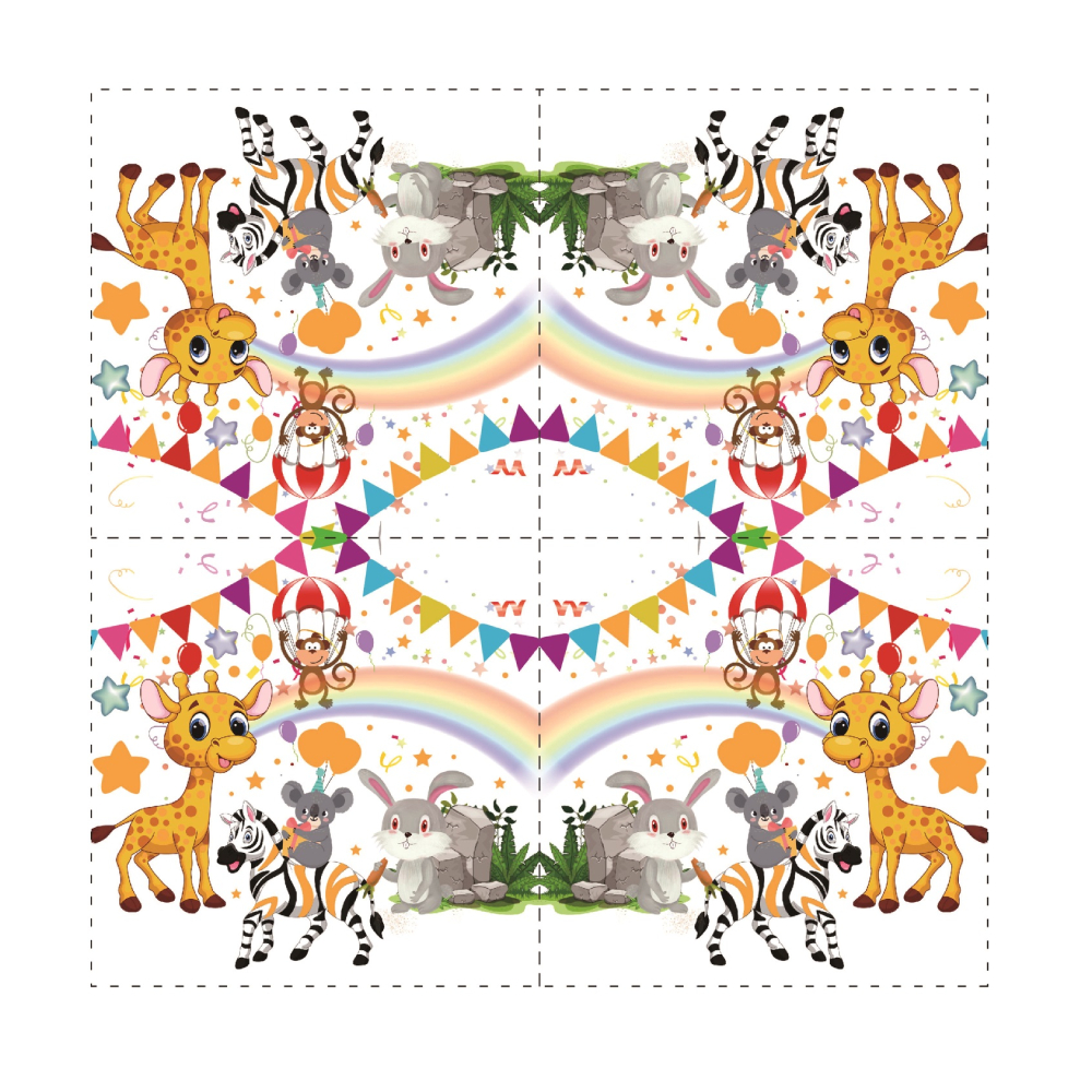 Servetele tort multicolor, 33x33 cm, animalute, PPPZ7168