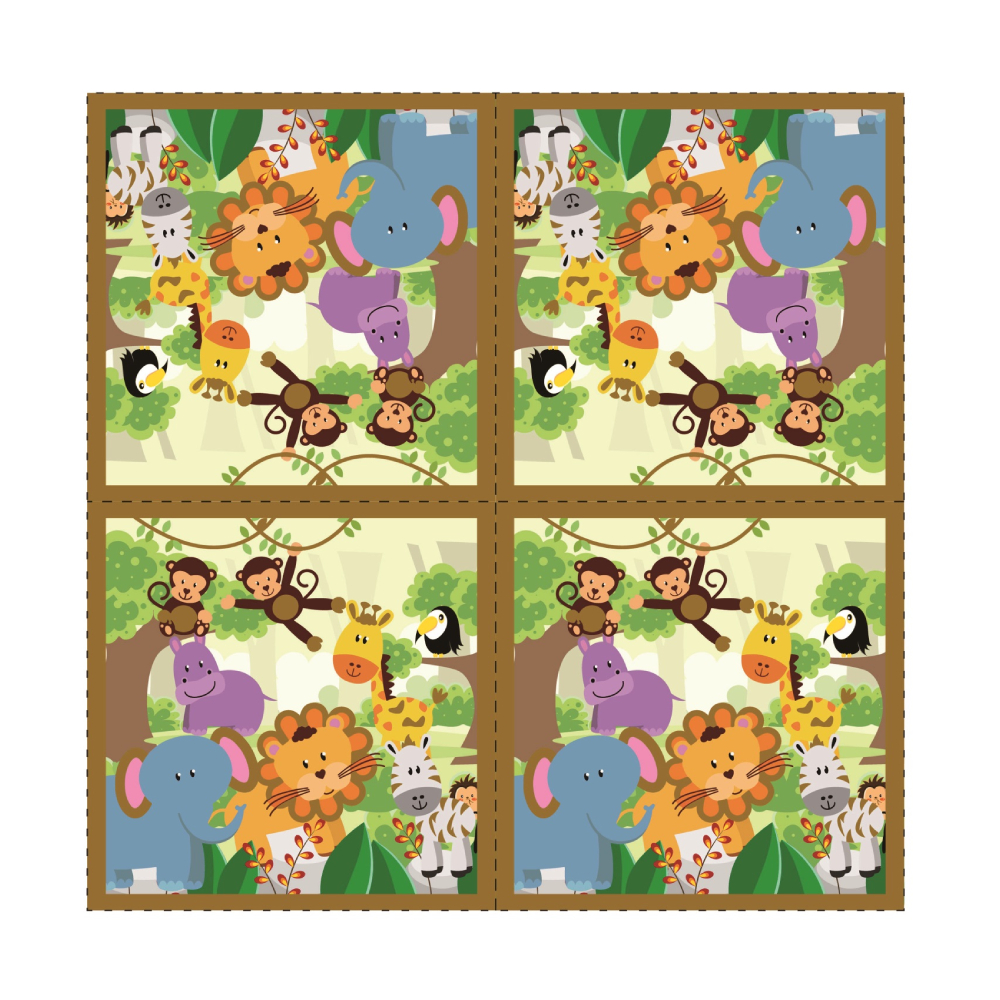 Servetele tort multicolor, 33x33 cm, jungla, PPPZ7166