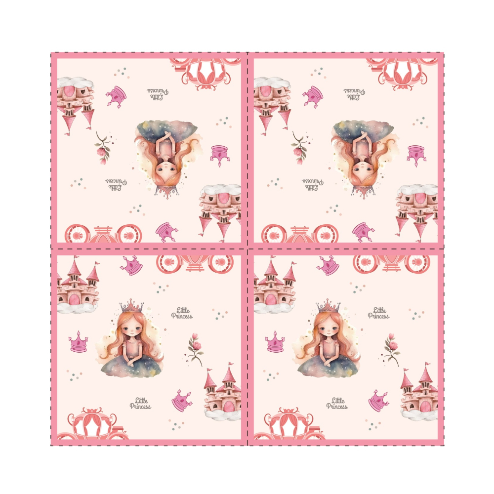 Servetele tort roz, 33x33 cm, little princess, PPPZ7366