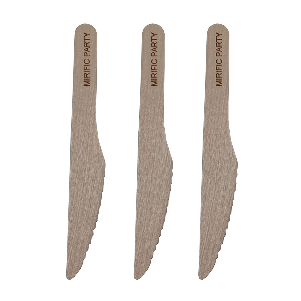 Set 12 buc cutite lemn, 16 cm, mirific party, QT9887