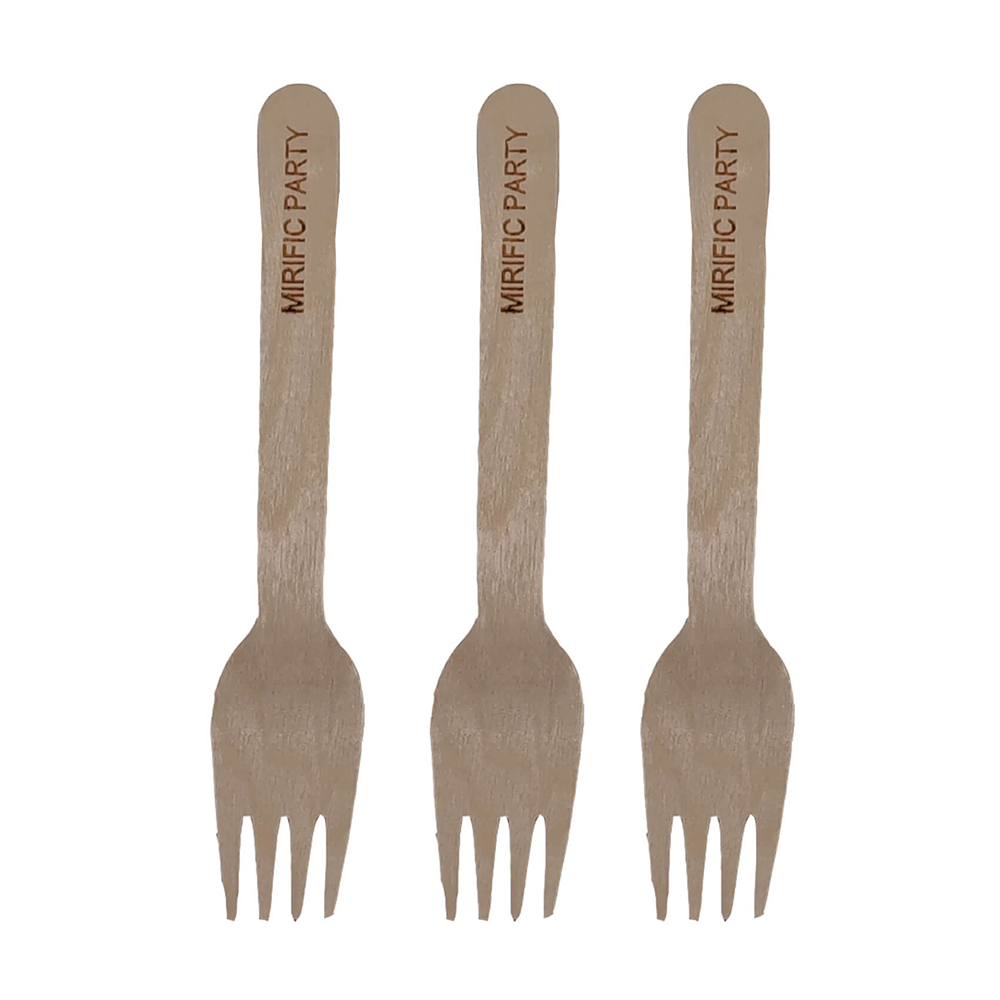 Set 12 buc furculite lemn, 16 cm, mirific party, QT9886