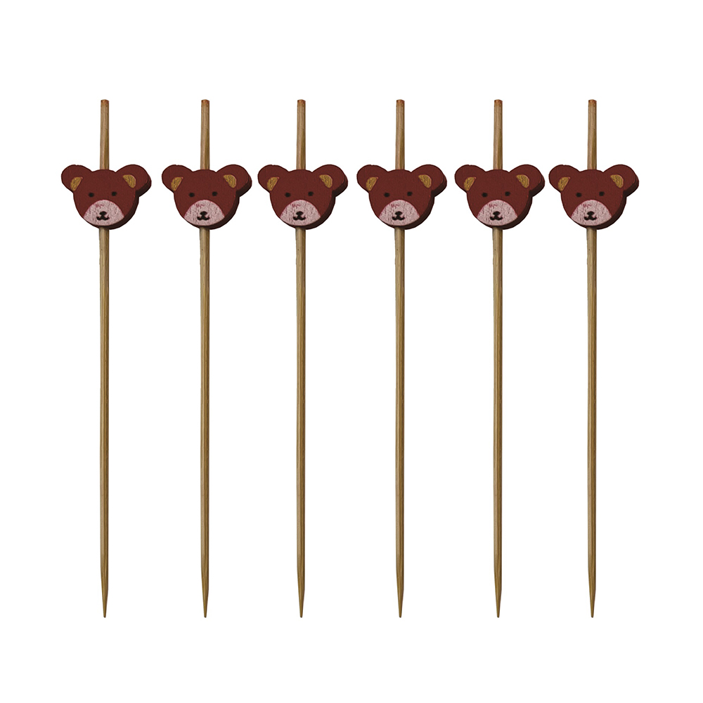 Set 25 buc. scobitori decorative multicolor, ursulet, 12 cm
