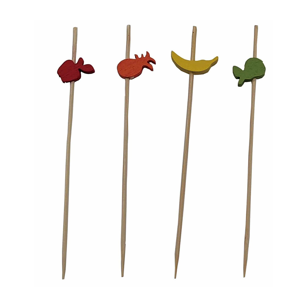 Set 25 buc. scobitori decorative multicolor, 12 cm, fructe, QT9889