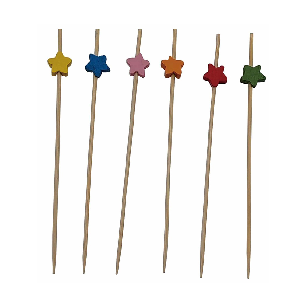 Set 25 buc. scobitori decorative multicolor, 12 cm, stea, QT9893