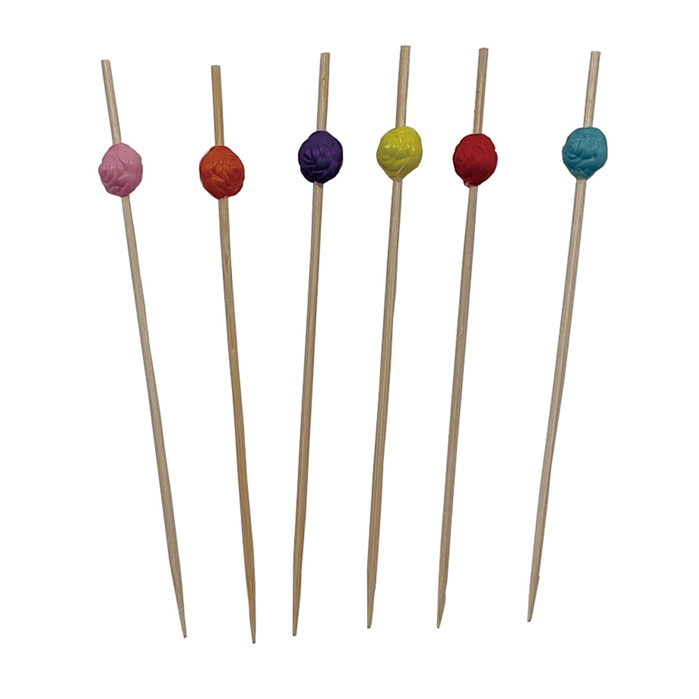 Set 25 buc. scobitori decorative multicolor, 12 cm, trandafir, QT9890