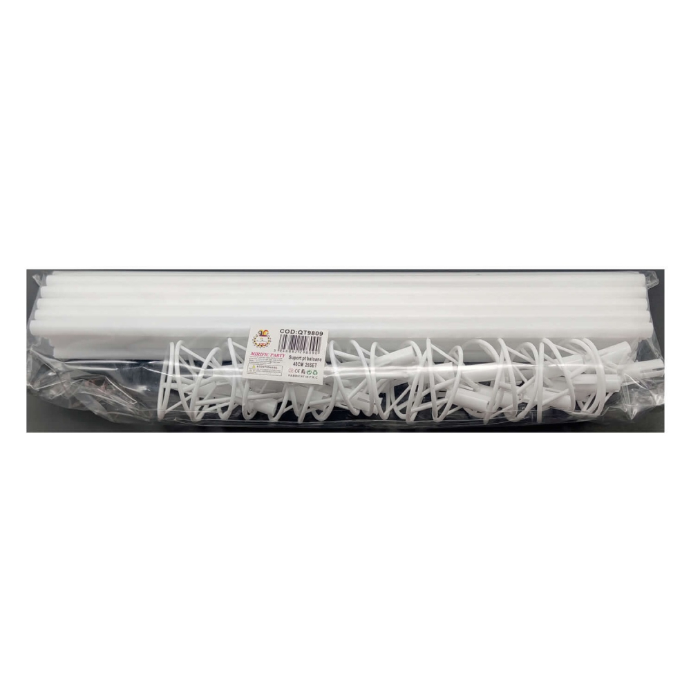 Set 25 rozete pentru baloane alb, 40 cm, PPQT9809