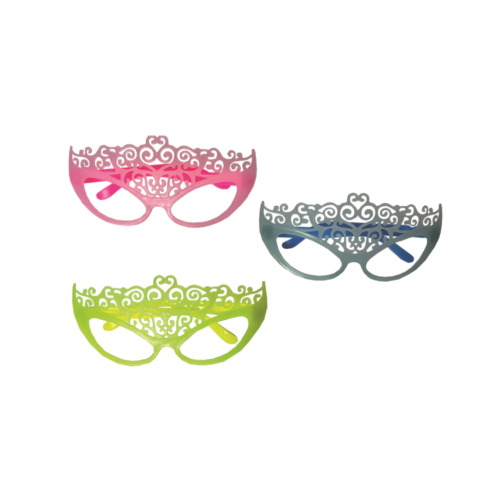Set 3 buc. ochelari, roz, albastru, lime, masca, PPQT8062