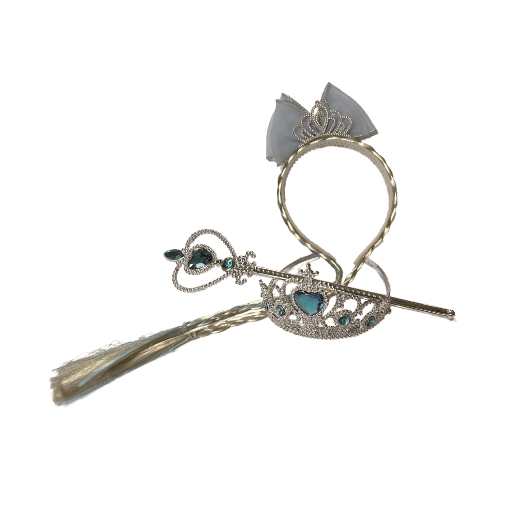 Set 3 piese accesorii printesa, albastru, PPQT8182