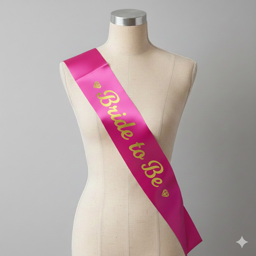 Panglica, diverse culori, 160x10 cm, bride to be, PPQT8014