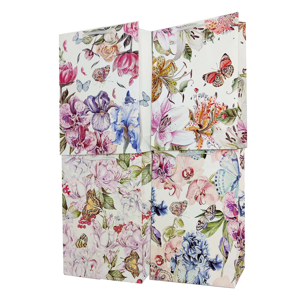Set 4 pungi cadou multicolor, 55x40x15 cm, PZ3787