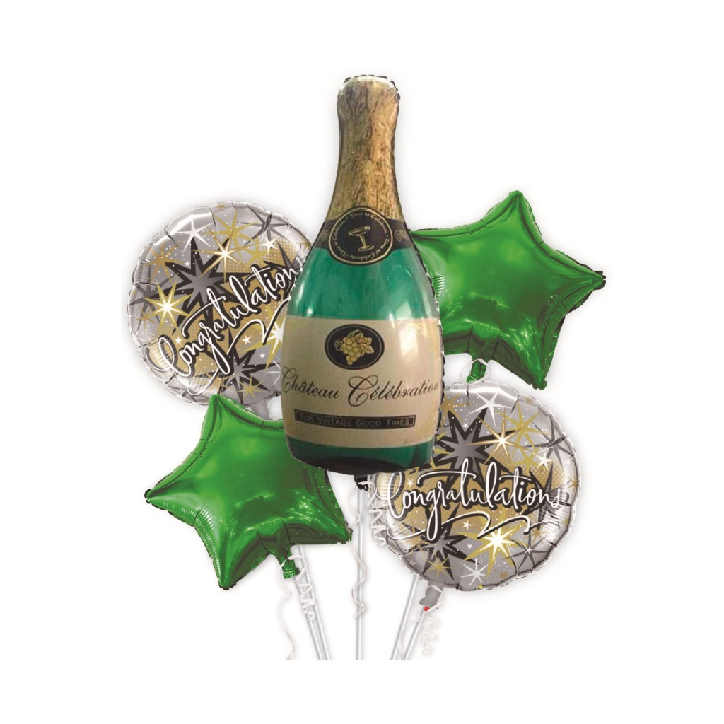 Set 5 baloane party, folie metalizata multicolor, TZ5128, sampanie, 100x45 cm