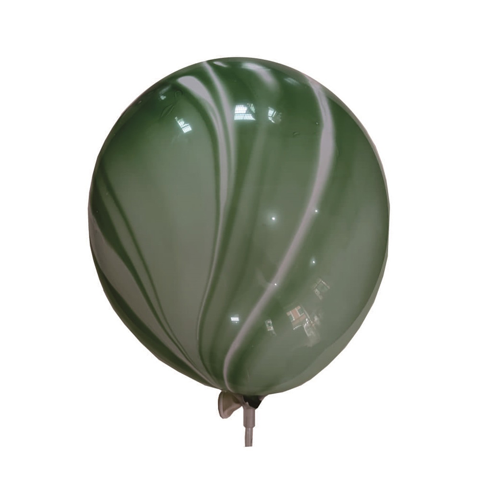 Set 5 buc. balon party latex verde, alb, 35 cm