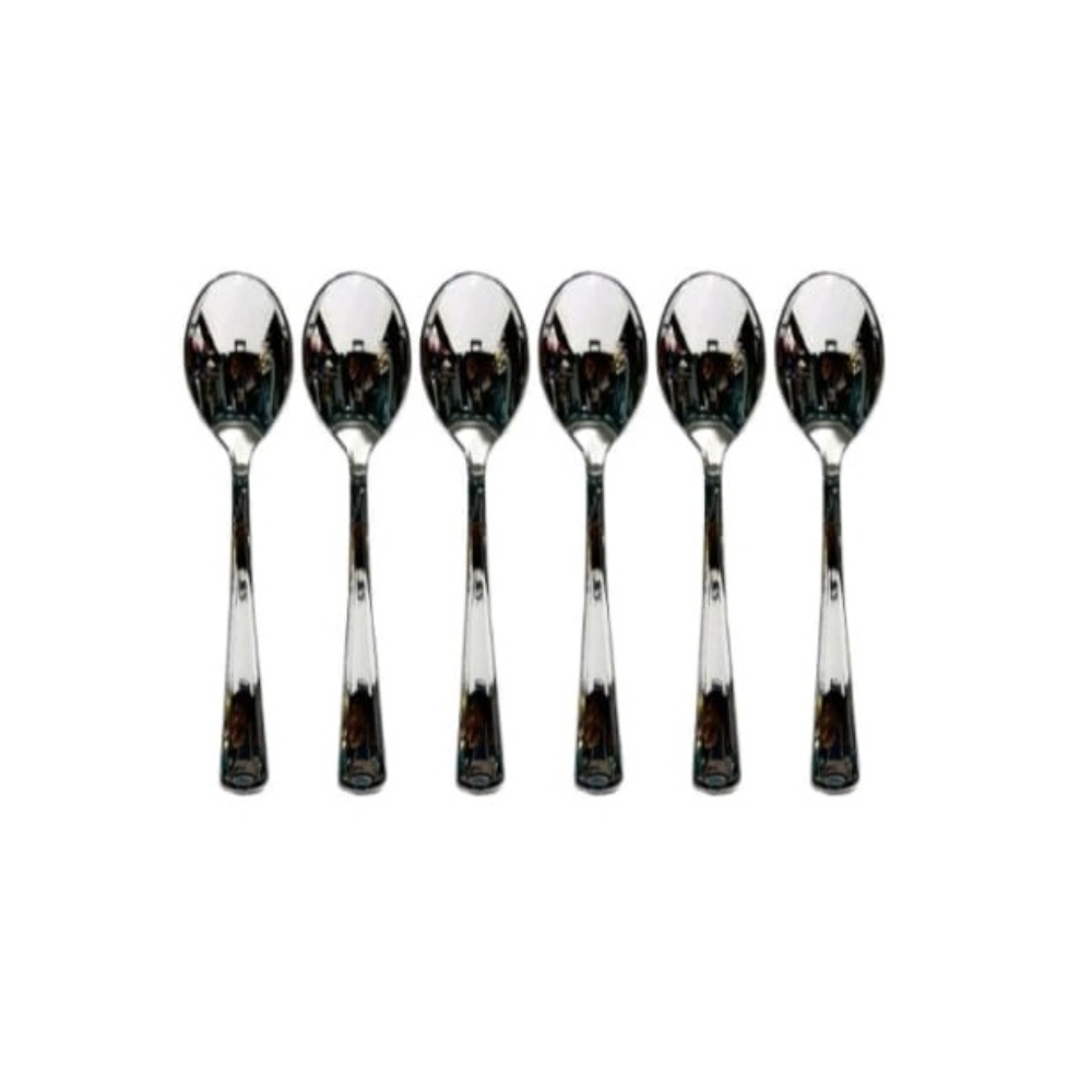 Set 6 buc lingurite tort argintiu, 17 cm, PPQT8499