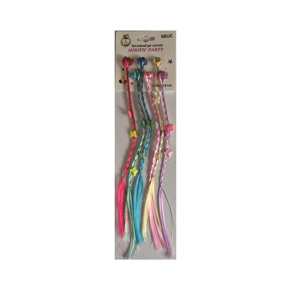 Set 6 extensii par colorate, PPQT8143