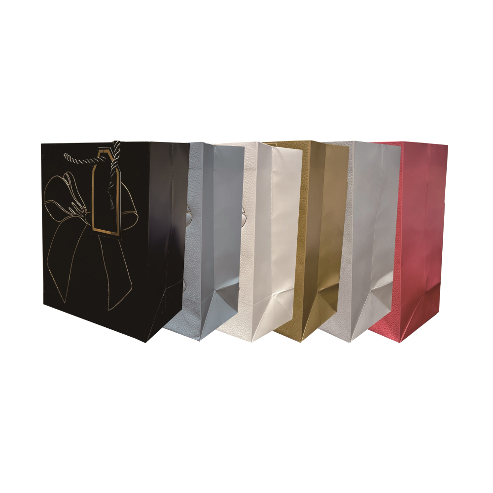Set 6 pungi cadou, diverse culori, 15x12x7 cm, funda, PPPZ7090