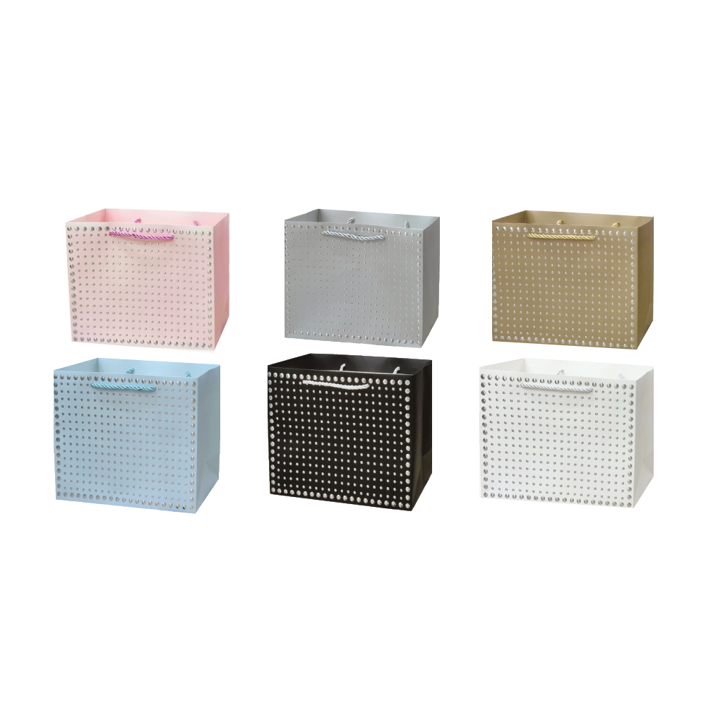 Set 6 pungi cadou, diverse culori, 23x18x10 cm, PPPZ7321