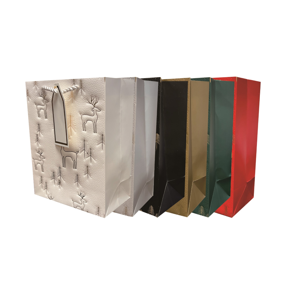 Set 6 pungi cadou, diverse culori, 42x31x12 cm, ren, PPPZ7295