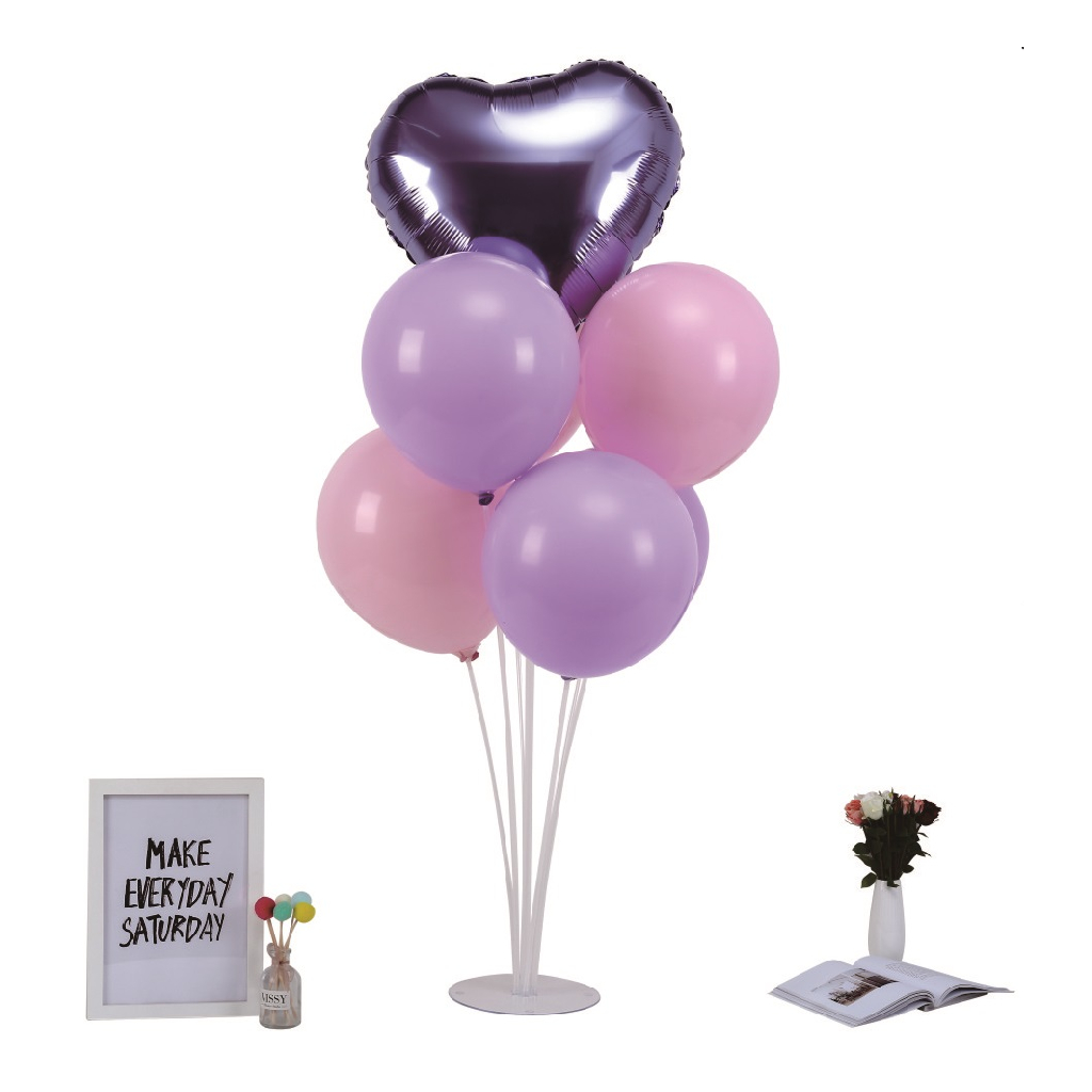 Set suport 7 baloane, roz, violet, 70 cm, TZ5005