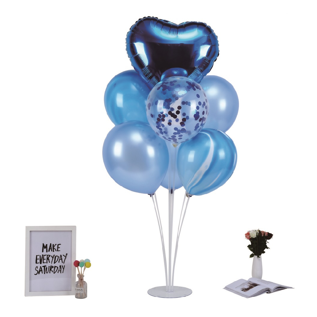 Set suport 7 baloane, albastru, 70 cm, TZ5006