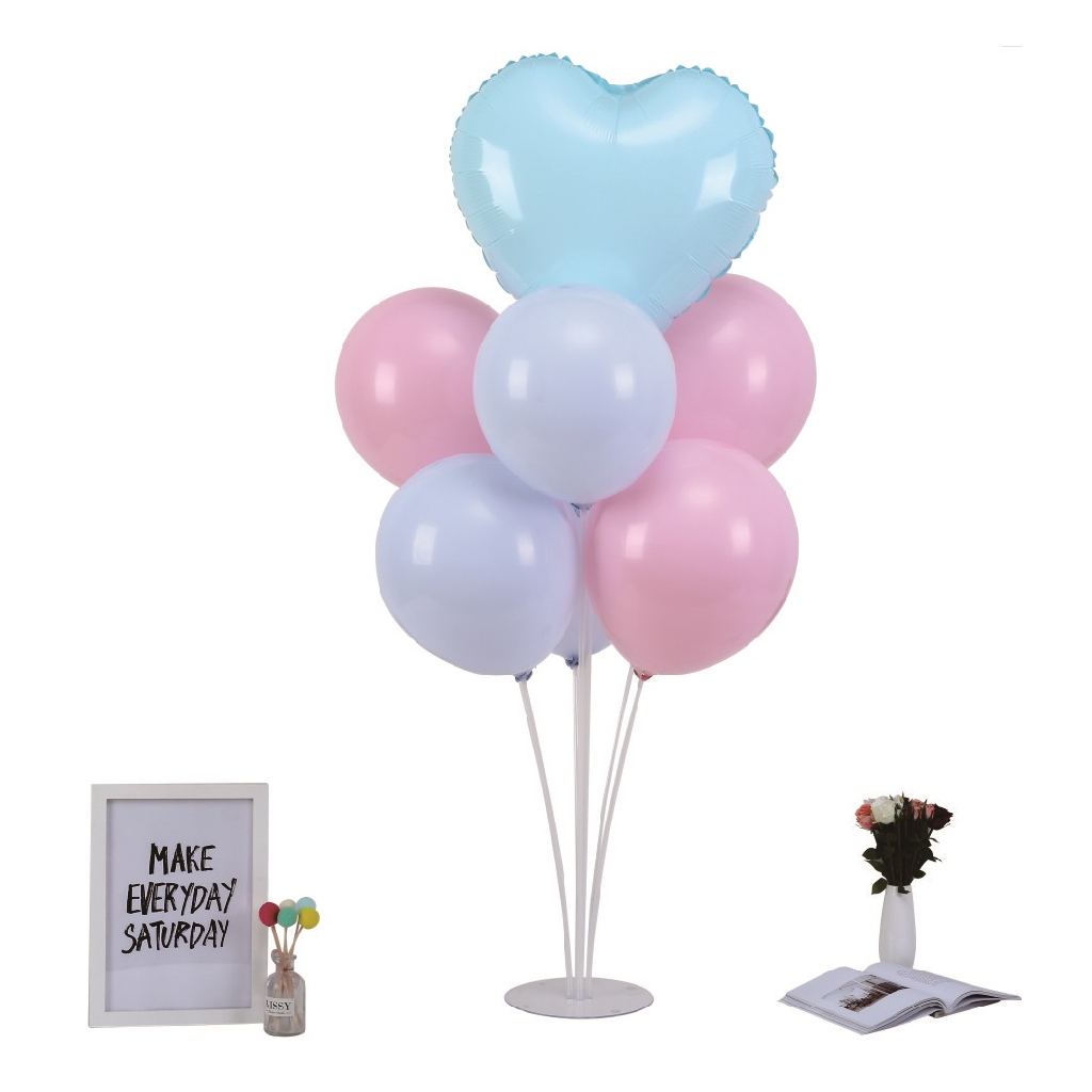 Set suport 7 baloane, albastru, roz, 70 cm, TZ5010