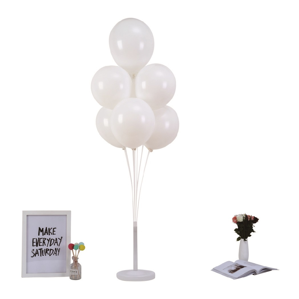 Set suport 7 baloane, alb, 100 cm, TZ5115