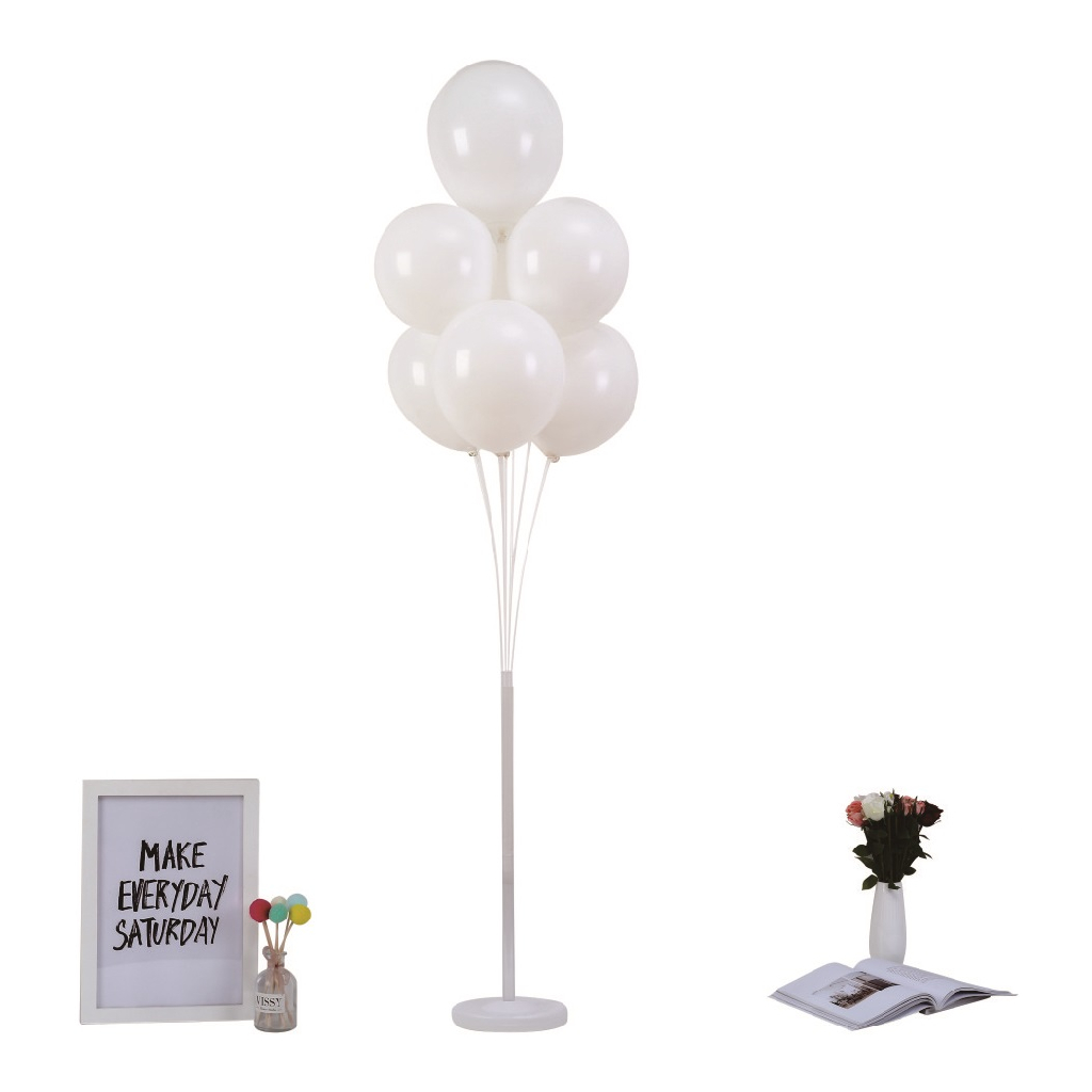 Set suport 7 baloane, alb, 70 cm, TZ5116