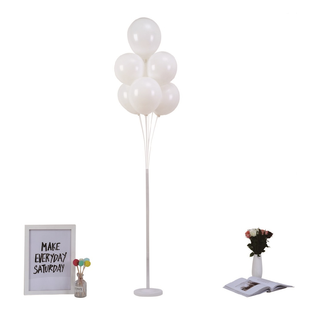 Set suport 7 baloane, alb, 160 cm, TZ5117