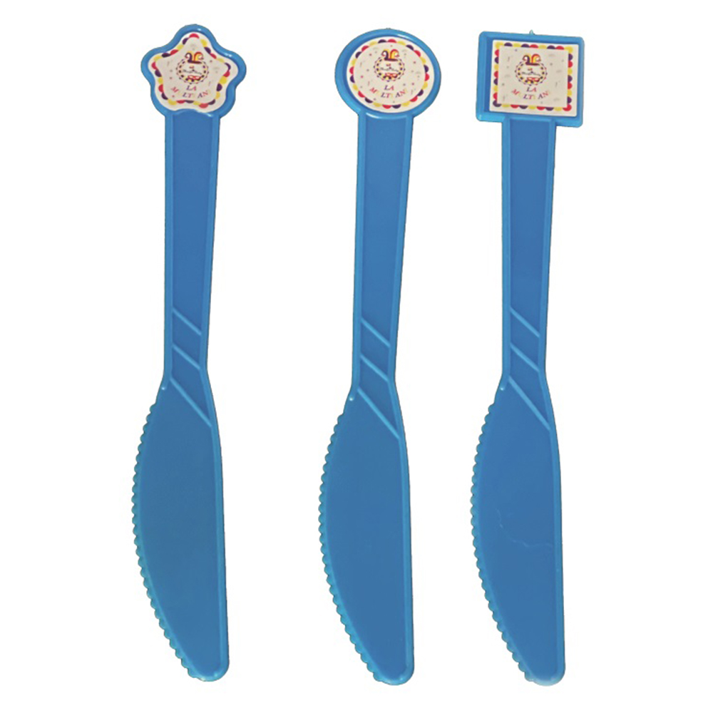Set 8 buc cutite tort albastru, 17 cm, QT9787