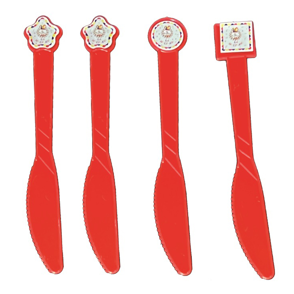 Set 8 buc cutite tort rosu, 17 cm, QT9786