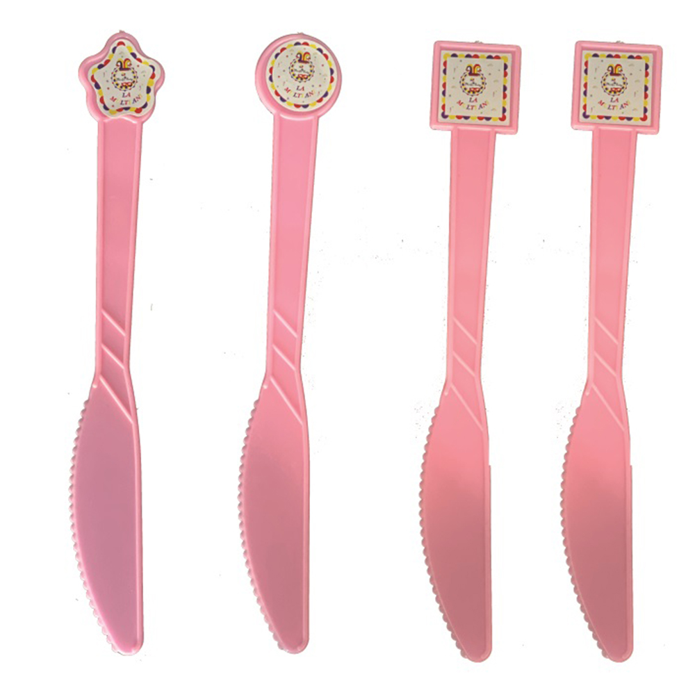 Set 8 buc cutite tort roz, 17 cm, QT9788