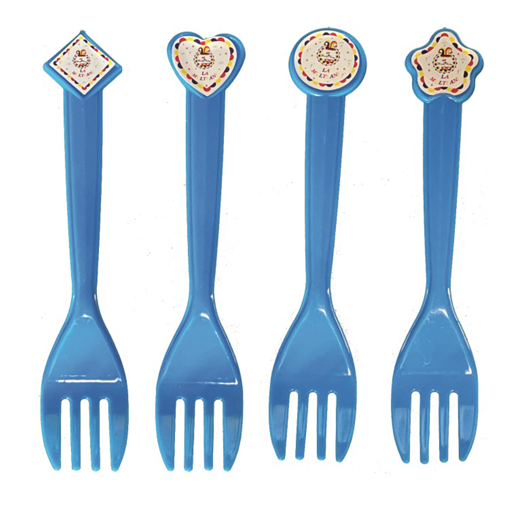 Set 8 buc furculite tort albastru, 15 cm, QT9790
