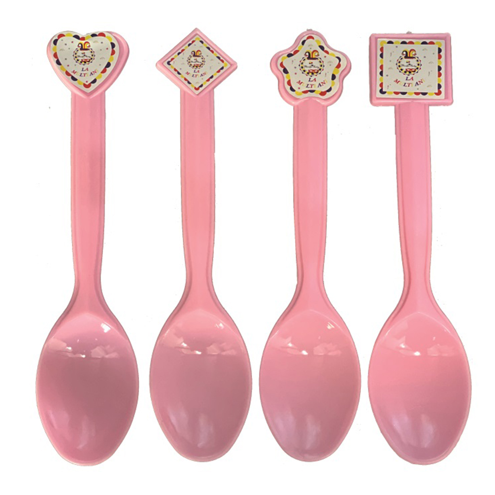 Set 8 buc linguri tort roz, 15 cm, QT9794