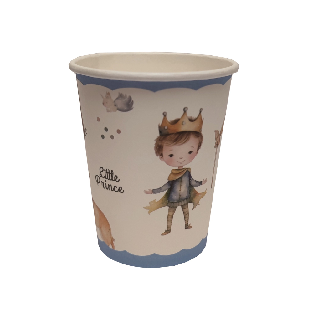 Set 8 buc pahare carton albastru, little prince, PPPZ7363