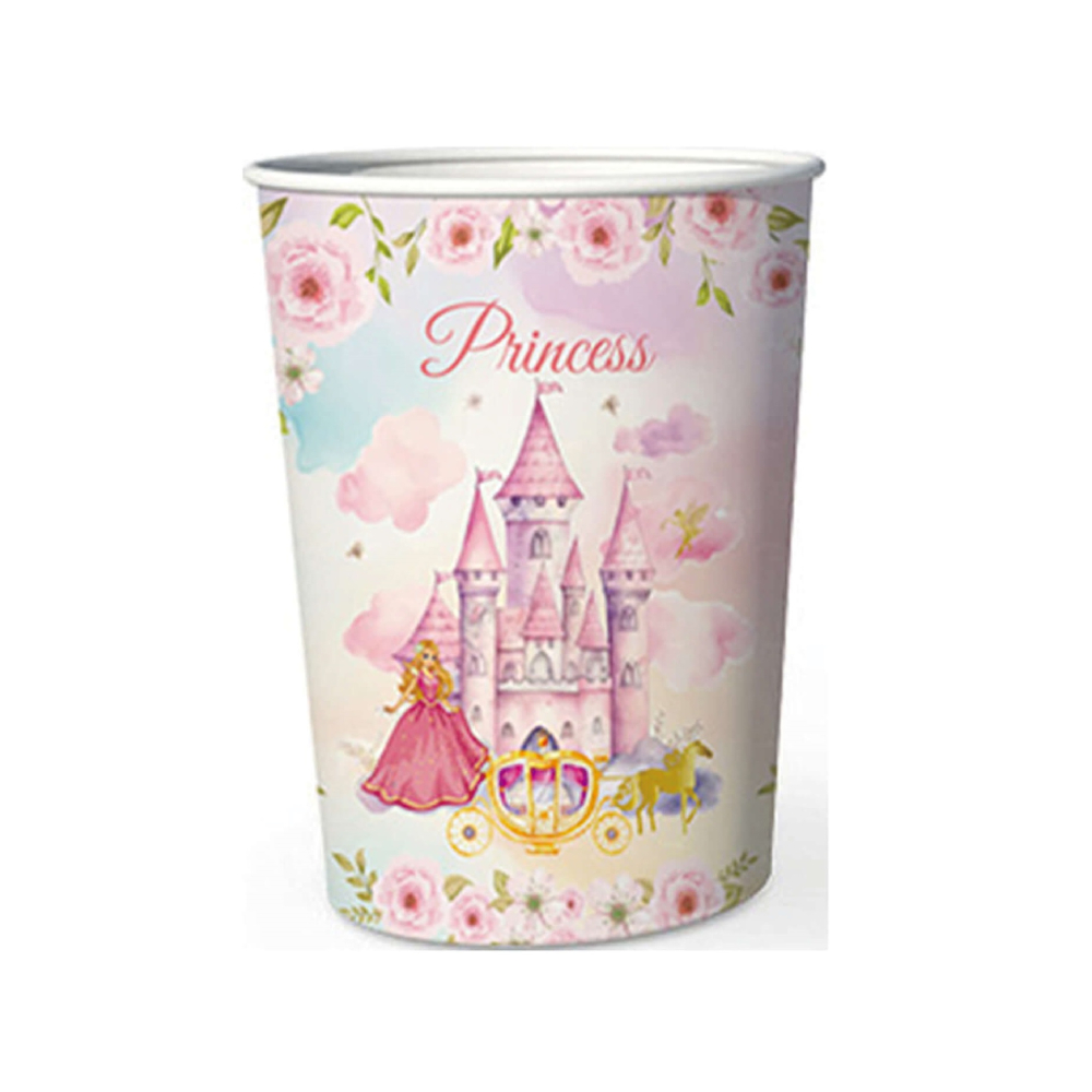 Set 8 buc pahare carton multicolor, printesa, PPPZ7405
