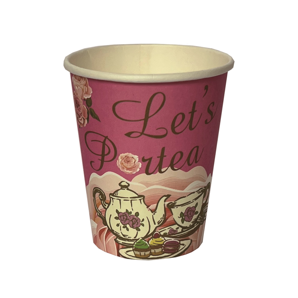 Set 8 buc. pahare carton, roz, let’s partea, PPPZ7112